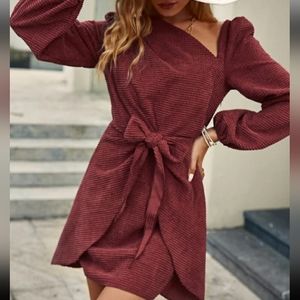 5/$25.  Tie waiste asymmetrical dress